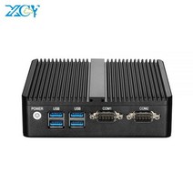 XCY-미니 PC 인텔 셀러론 J4125 쿼드코어 2x RS232 듀얼 이더넷 300M WiFi HDMI VGA 4 * USB 팬리스 산업, 01 4G RAM 64G SSD WiFi, 05 Core i3-5005U DDR3L