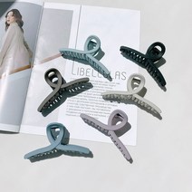 우드피카 매트 웨이브 헤어 집게핀 6P
