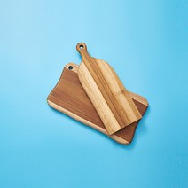 리스탠다드 친환경 항균 티크 통원목 나무도마 정형 XS S M 사각