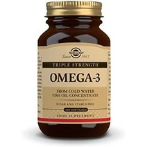epa 및 dha 함유 solgar® 오메가-3 | 고도불포화지방산 | 일일 복용량당 오메가-3 지방산 1764mg의 고용량 | 100 캡슐, 100개(1팩)