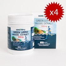 헬스피아 고농축 초록입홍합 1000mg 500캡슐 + 100캡슐 추가증정, 4개