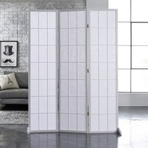 리츠데코 병풍 3단 원목 파티션인테리어 파티션 사무실 접이식 우드 칸막이, 화이트