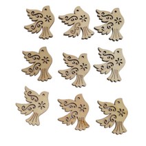 50PCS 미완성 된 공예 평화 비둘기 나무 DIY 장식 홈 프로젝트 Scrapbookin, 한개옵션0