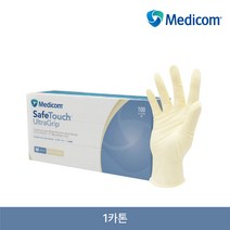 메디컴 라텍스 글러브 의료용 요리용 보건용 주방용 장갑 100매 x 1박스 +국내생산 치과전용칫솔, L