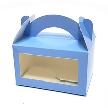 창문형 선물상자 투명창 포장상자 창박스 포장박스 포장케이스, 창문형 선물상자(블루) 중, 1장