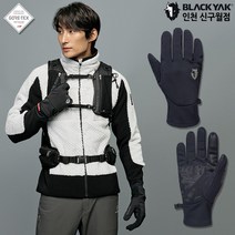 블랙야크 남성 여성 가을 겨울 등산 핸드폰터치 방수 방풍 고어텍스장갑 야크인피니엄글러브V, BLACK