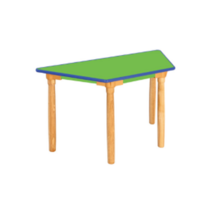안전 연두 열린 사다리꼴학습대(원목다리)(340mm)(초등) H83-2 좌식용 어린이집책상 돌봄교실책상 유치원책상 공부방책상