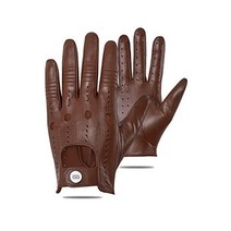 GSG 가죽장갑 남성 드라이빙 글러브 여름용 가죽 얇은 양가죽 장갑 차 안감 없음 운전글러브 구멍 뚫린 드라이버 드라이브용 프레센트 선물 170806/210611 371949, 브라운(스마트폰 대응) 손바닥-홀이 뚫린 디자인