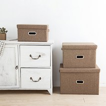 달자샵 이사짐 계절옷 다용도 정리보관 뚜껑 리빙박스 접이식 상자함, 초특대형, 1Pcs, 브라운