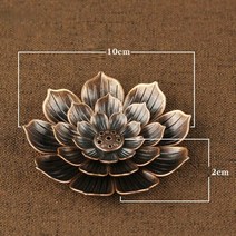 향로 촛대 청동 제사 제기 제례용 향대 레트로 구리 로터스 포켓 중공 향 스틱 버너 황동 향 홀더 커버 백단향 불교 홈 장식, e1