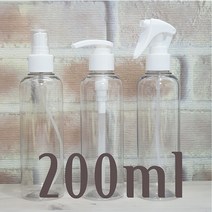 200ml 투명용기스프레이 펌프용기 분무기 소독제, 200ml스프레이