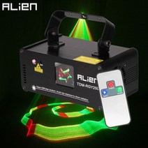 ALIEN- 3D 250mW RGY DMX512 레이저 스캐너 프로젝터 라이트 DJ 디스코 파티 크리스마스 전문 무대 조명, 미국 플러그, 02 미국 플러그