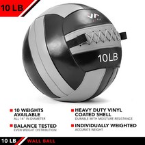 JFIT 월 볼 정품보장, 10-Pound, NEW! Gray/Black