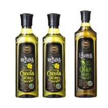 해표 카놀라유900ml 2입+압착올리브유900ml 총 3입, 900ml, 13세트