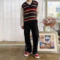 남자반팔니트조끼 커플 프레피룩 원마일룩 시티보이 쿠지니트 봄 여름 가을 겨울 사계절