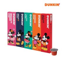 [던킨] 디즈니 에스프레소 블렌드 캡슐커피 5g 100개 외 4종 택1, 05_디카페인 캡슐(5g x 20개입) x 5개, ..페인캡슐(5gx20개입)x5개_총수량_상세페이지참조