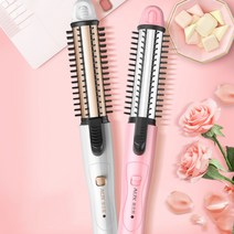 차홍 고데기 볼륨 뿌리 앞머리 빗 뽕 봉 헤어 미니 휴대용 추천, 화이트+핑크