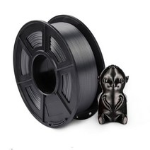 SUNLU PLA 실크 3D 프린터 필라멘트 질감 느낌 골드 1kg 실키 리치 러스터 구리 실버 3d 인쇄 재료, Silk Black -S