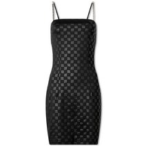 미스비헤이브 MISBHV Monogram Spaghetti Mini Dress - Black