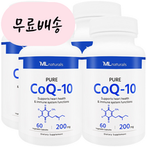 홍박스 4병 마이라이프 내추럴스 퓨어 코큐텐 200mg 60 야채캡슐 구매대행, 60정, 4개, 60개