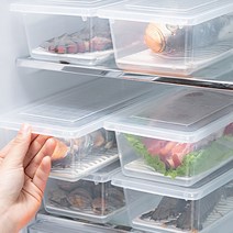 [3+1이벤트] 냉장고 수납 플라스틱 보관용기 트레이 야채 보관함, 3+1