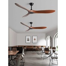 원목 천장 실링팬 52인치 북유럽풍 인테리어 아파트, 흰색 52인치(132cm)