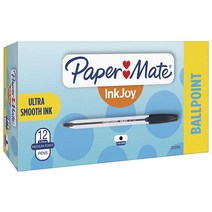 Paper Mate InkJoy 50ST 볼펜 미디엄 포인트 1.0mm 블랙 12개입