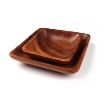 까사리코 우드 플레이트 사각볼 S + M, 1세트