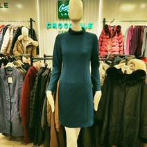 크로커다일레이디 샤트렌 가성비 좋은 프릴넥 슬림핏 H라인 원피스