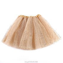 베이비 발레 댄스 투투 스커트 3 레이어 Tulle Glitter Golden Sequins 푹신한 공주 메쉬 Pettiskirt 0-8 Year O12 20