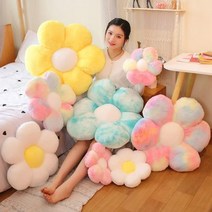 플라워쿠션 꽃 베개 부드러운 해바라기 매트 소파 침대, 3+30cm
