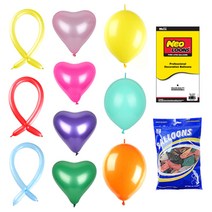 벌룬 꼬리 풍선 10+1 네오텍스 행사 운동회 이벤트 파티용품 생일 돌잔치 브라이더샤워 프로포즈 가게 오픈 축하 깜짝, 벌룬 12인치마카롱아주르