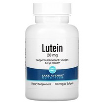 Lake Avenue Nutrition 루테인 20mg 캡슐 120정, 120 개
