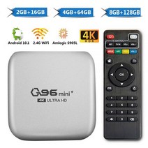 2022 새로운 Q96 미니 플러스 스마트 TV 박스 안드로이드 10.1 S905L 쿼드 코어 2.4G 와이파이 4K 셋톱 박스 8 기가 바이트 + 128 기가 바이트 H.265, 영국 플러그, 4GB-64GB