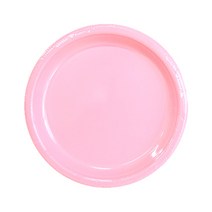 파티 접시(소 10개입/13색상) 플라스틱 생일 돌상 캠핑 일회용 용품, 핑크(10개입)