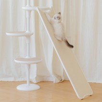 [가또페로] 화이트폴 국산 고양이 변색없는 알루미늄 캣폴 캣타워 고양이가구 하우스, D타입 폴대 단품, 브라운