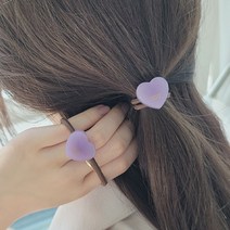 [토베] 다양한 컬러 미니 하트 머리끈 여성 헤어끈 머리묶음