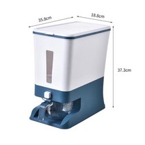 대용량 쌀 양동이 봉인 상자 주방 곤충 및 습기 방지 곡물 컨테이너 시리얼 보관함, 01 blue