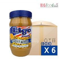 푸드) 훼밀리 리고 땅콩버터 1kg(6ea)(1box), 1kg, 6개