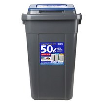 코멕스 크린스페이스 대용량 분리수거 휴지통(50L), 1개, 블루