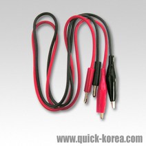 퀵코리아 전원공급기 프로브 바나나 악어잭, 1개
