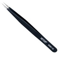 VETUS 트위져 핀셋 ESD-12, 블랙, 2개