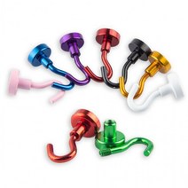 초강력 자석후크 고리 벽걸이 컬러 초강력 걸이 벽 다용도 고리 스텐 자석 후크, 10mm, 실버
