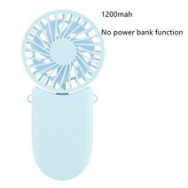 실링팬 조명 우드 거실 천장팬 휴대용 충전식 미니 USB 선풍기 접이식 목걸이 소형, [06] blue 2
