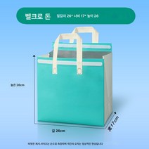 50점 부직포 토트백외식 밀크티 베이킹 팩 아이스크림 냉음료 케이크 보냉 알루미늄 호일 보온팩, 색깔12