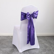 릴렉스체어 편한의자 캠핑의자 다채로운 새틴 새시 결혼식 의자 활 의자 커버 새틴 생일 호텔 쇼, 18 PURPLE_01 15x270cm, 15x270cm