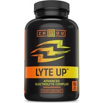Zhou Lyte Up 고급 전해질 보충제 운동 후 수분을 보충하거나 칼슘으로 케토 다이어트를 지원하세요 100CT