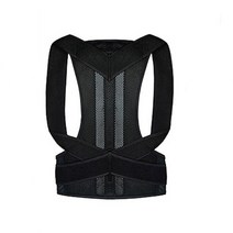 노인 틀니 임시 부분 전체 마우스피스 의료 등 지원 자세 교정 요추 감압 벨트 자세 등, 검은색, l