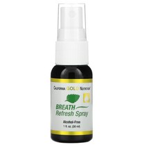 California Gold Nutrition 브레스 리프레시 스프레이 알코올 무함유 천연 페퍼민트 및 계피 향 30ml(1fl oz)
