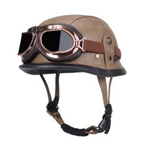 독일식 빈티지 할리 오토바이 바이크 헬멧 고글 가죽 고글모, XXXL, 7번